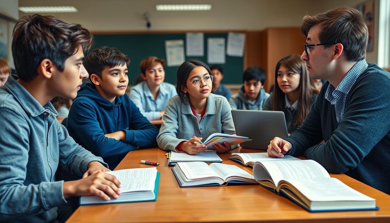 Student preparing for exams with study materials